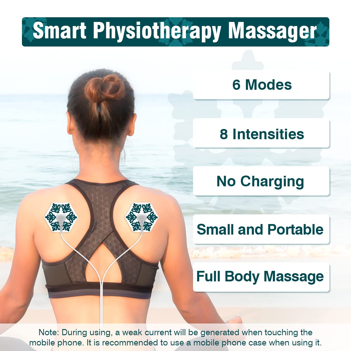 HANNEA TENS & EMS Unit Pain Relief Massager -Cell Phone Controlled Mini Muscle Stimulator Electrode Pads for Neck Back Shoulders Legs -6 Mode+8 Intensity, With 3 Connectors (Micro/USB C/iPhone) HANNEA TENS & EMS Unit Pain Relief Massager -Cell Phone Controlled Mini Muscle Stimulator Electrode Pads for Neck Back Shoulders Legs -6 Mode+8 Intensity, With 3 Connectors (Micro/USB C/iPhone)